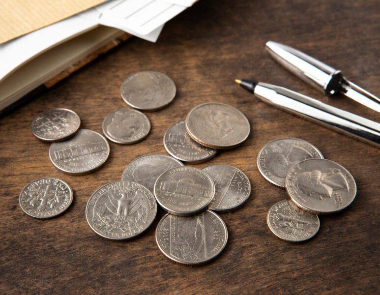 close-up-coins-table